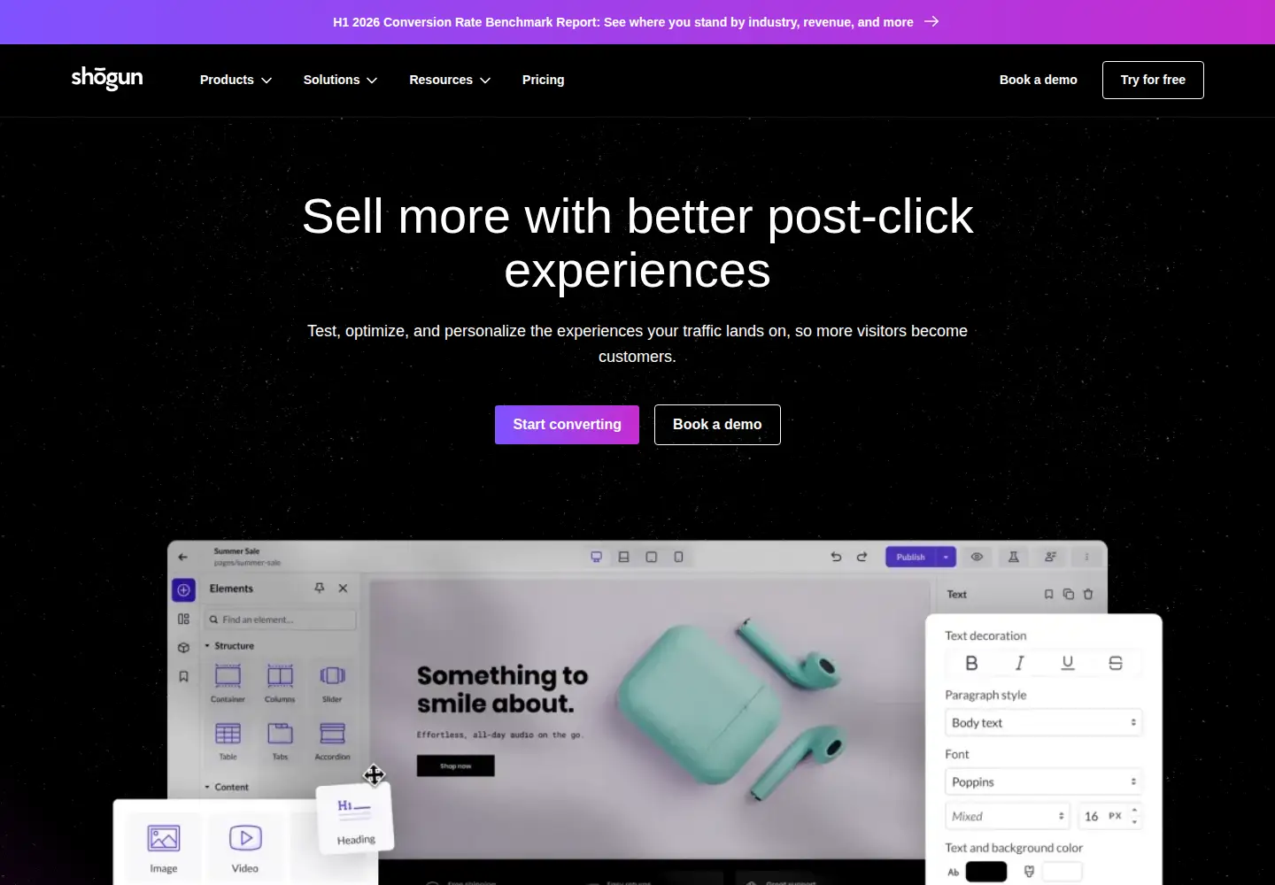 Screenshot of getshogun.com