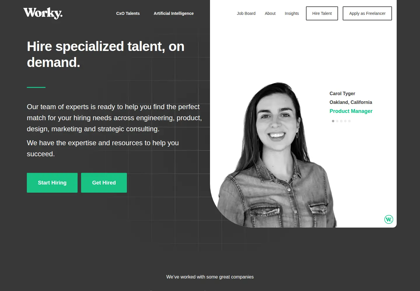 Screenshot of worky.com