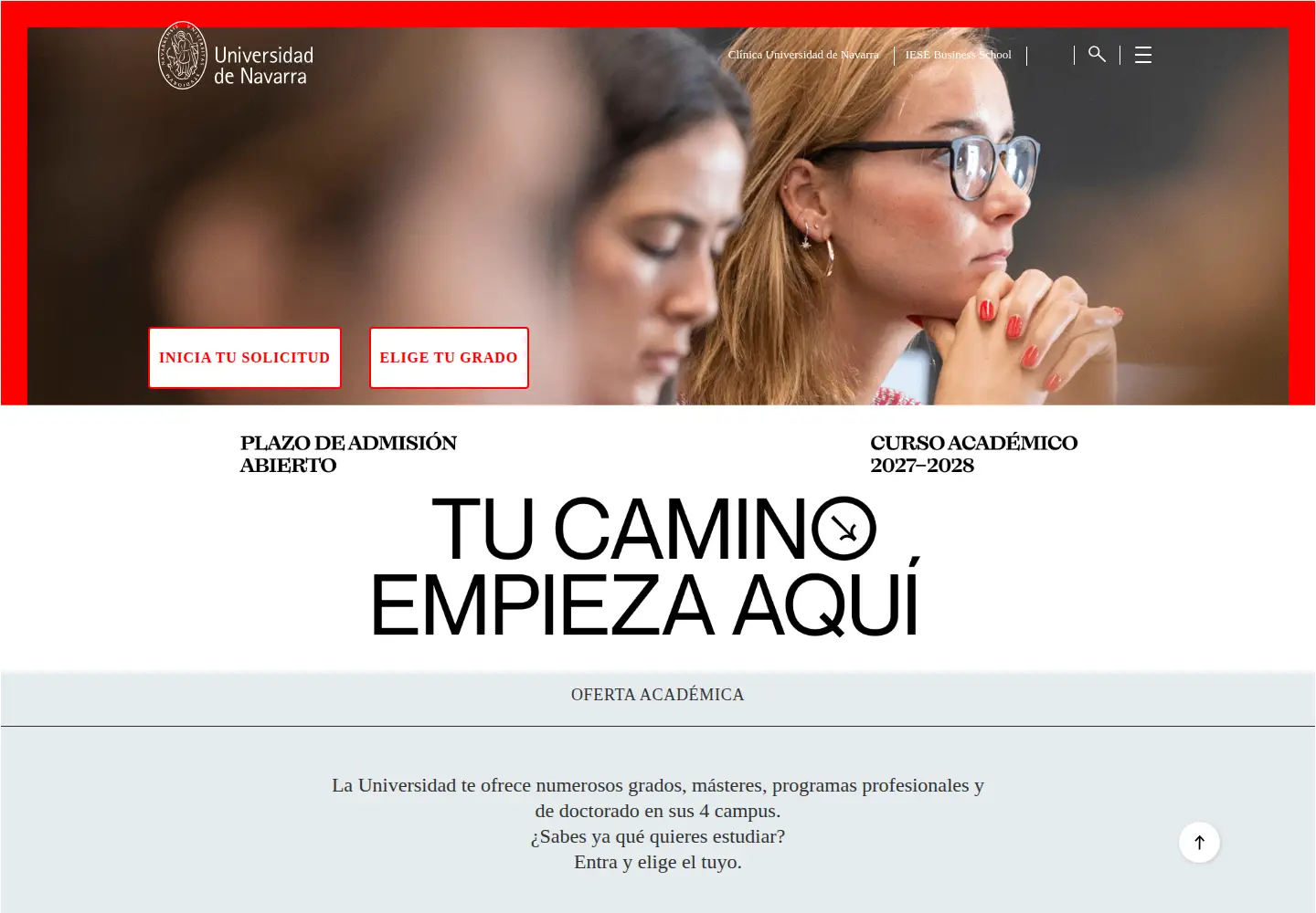 Screenshot of unav.es