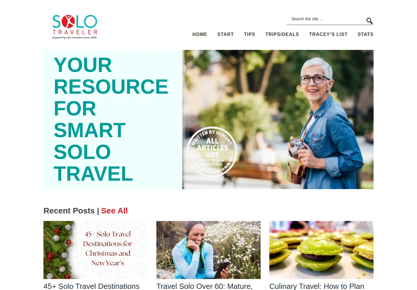 Screenshot of solotravelerworld.com