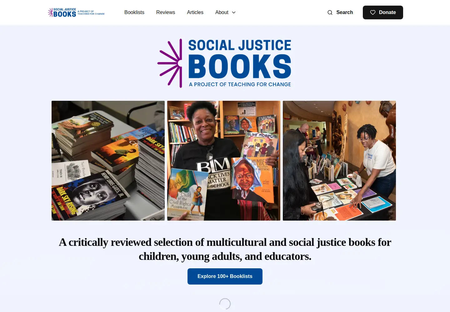 Screenshot of socialjusticebooks.org