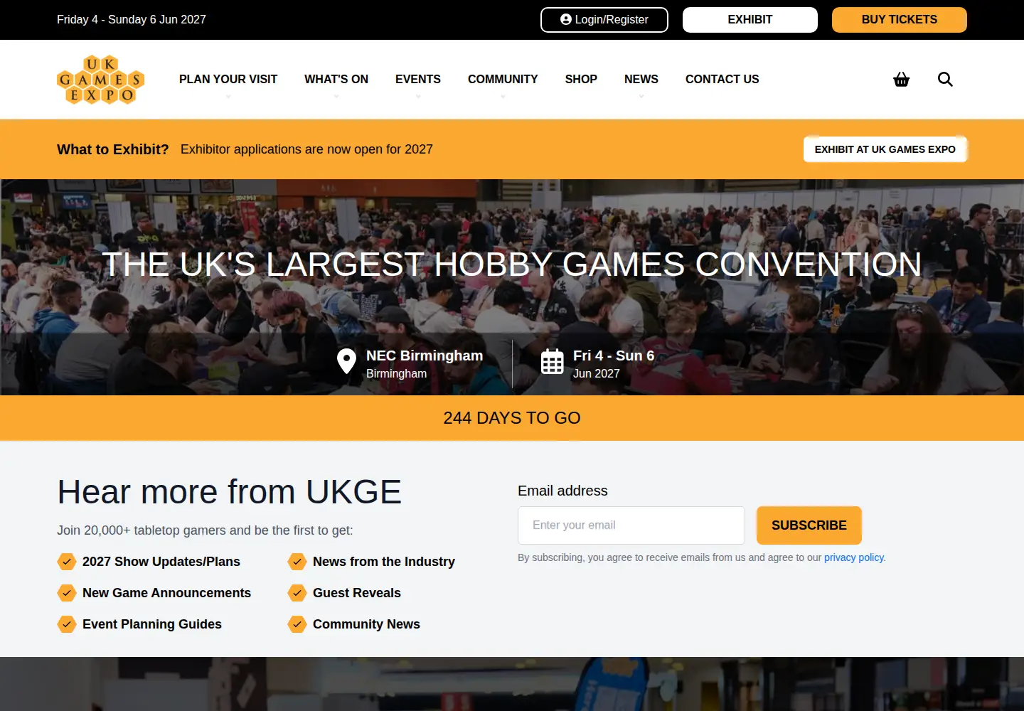 Screenshot of ukgamesexpo.co.uk