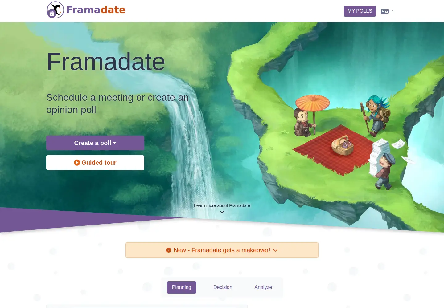 Screenshot of framadate.org