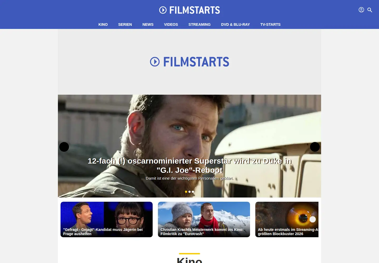 Screenshot of filmstarts.de