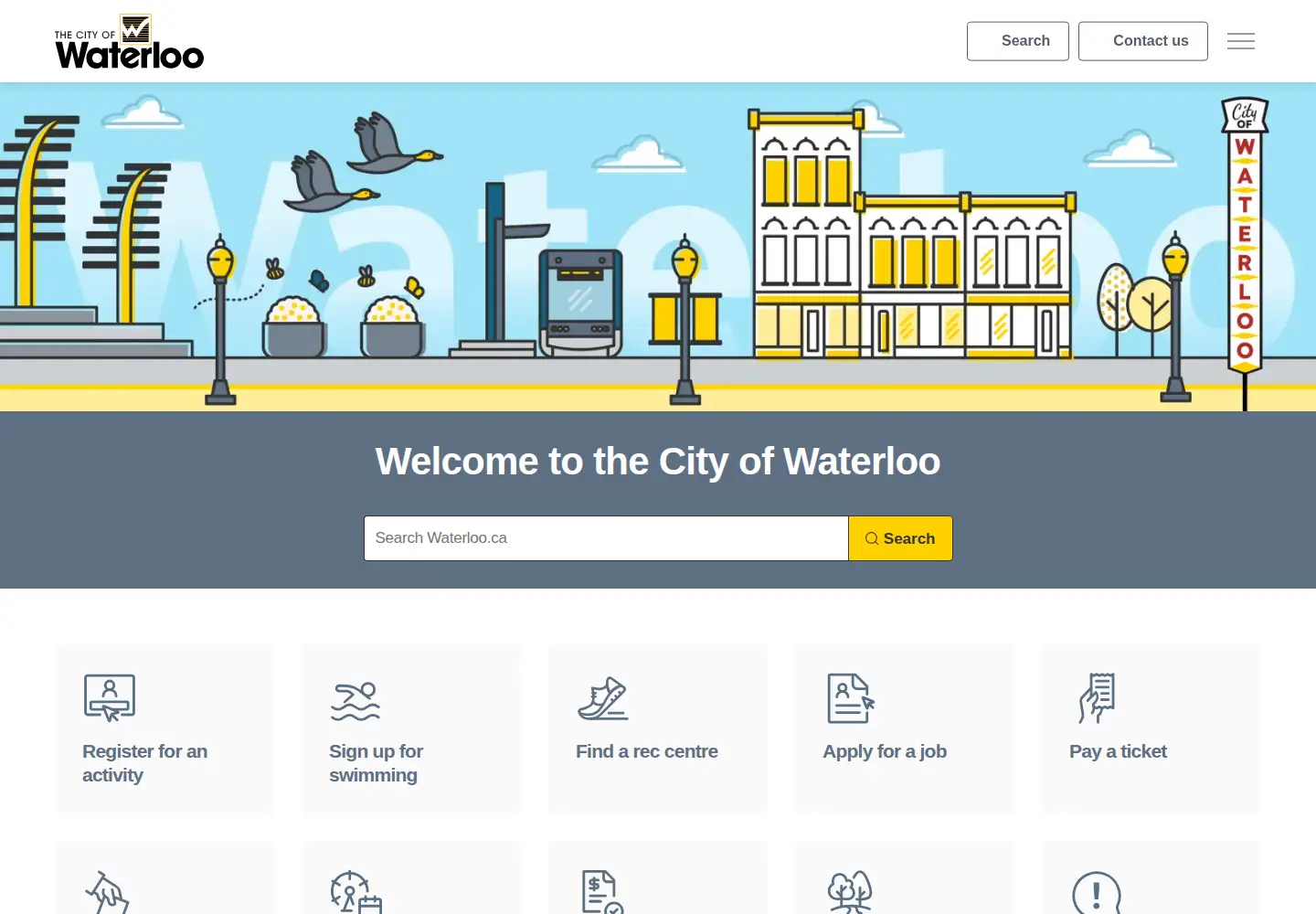 Screenshot of waterloo.ca