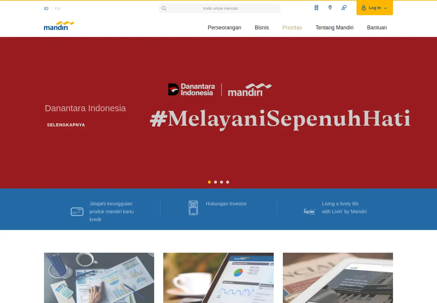 Screenshot of bankmandiri.co.id