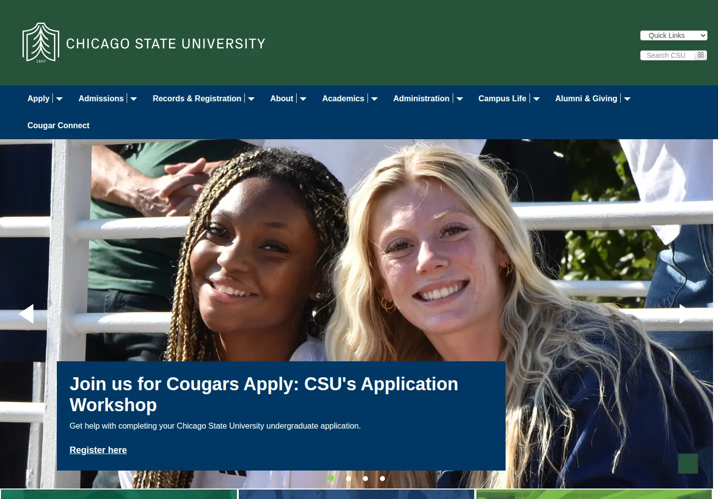 Screenshot of csu.edu