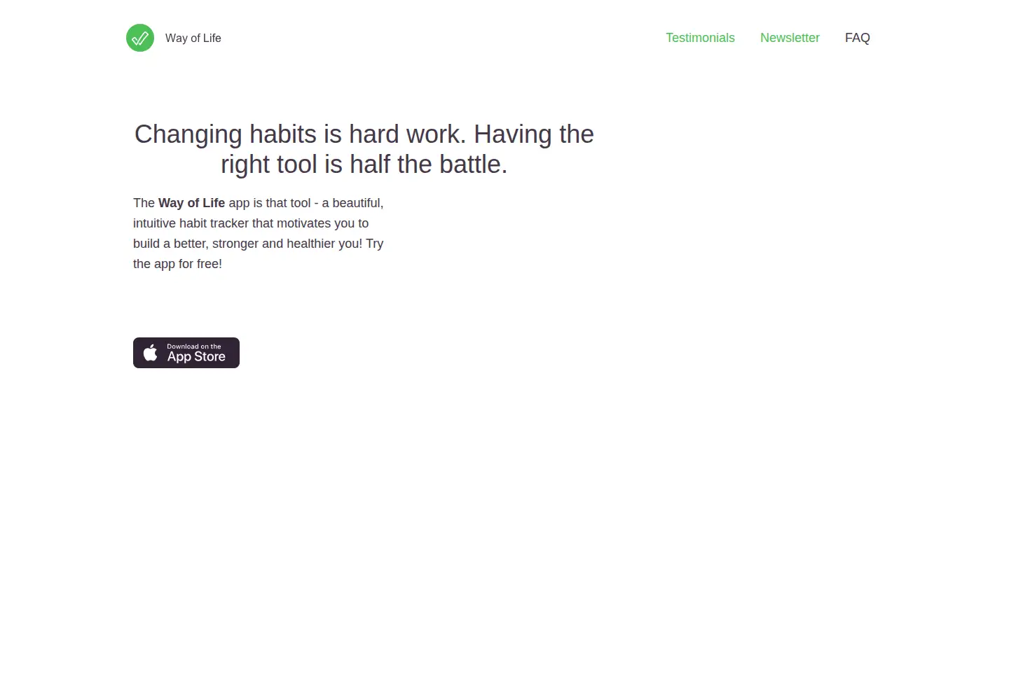 Screenshot of wayoflifeapp.com