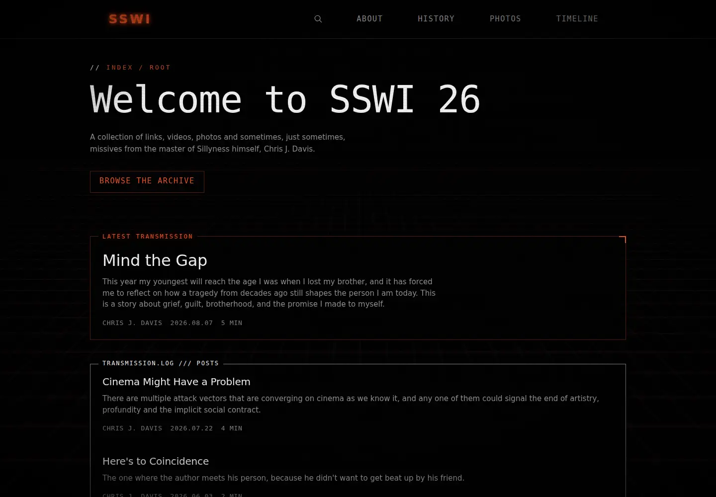 Screenshot of chrisjdavis.org