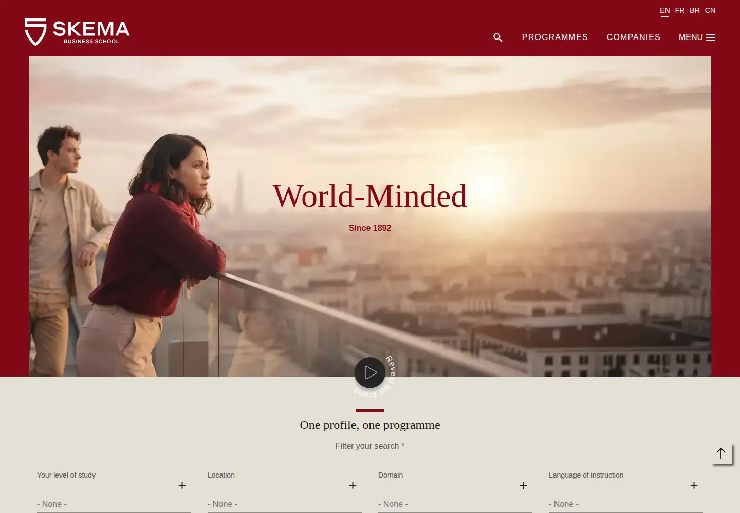 Screenshot of skema.edu
