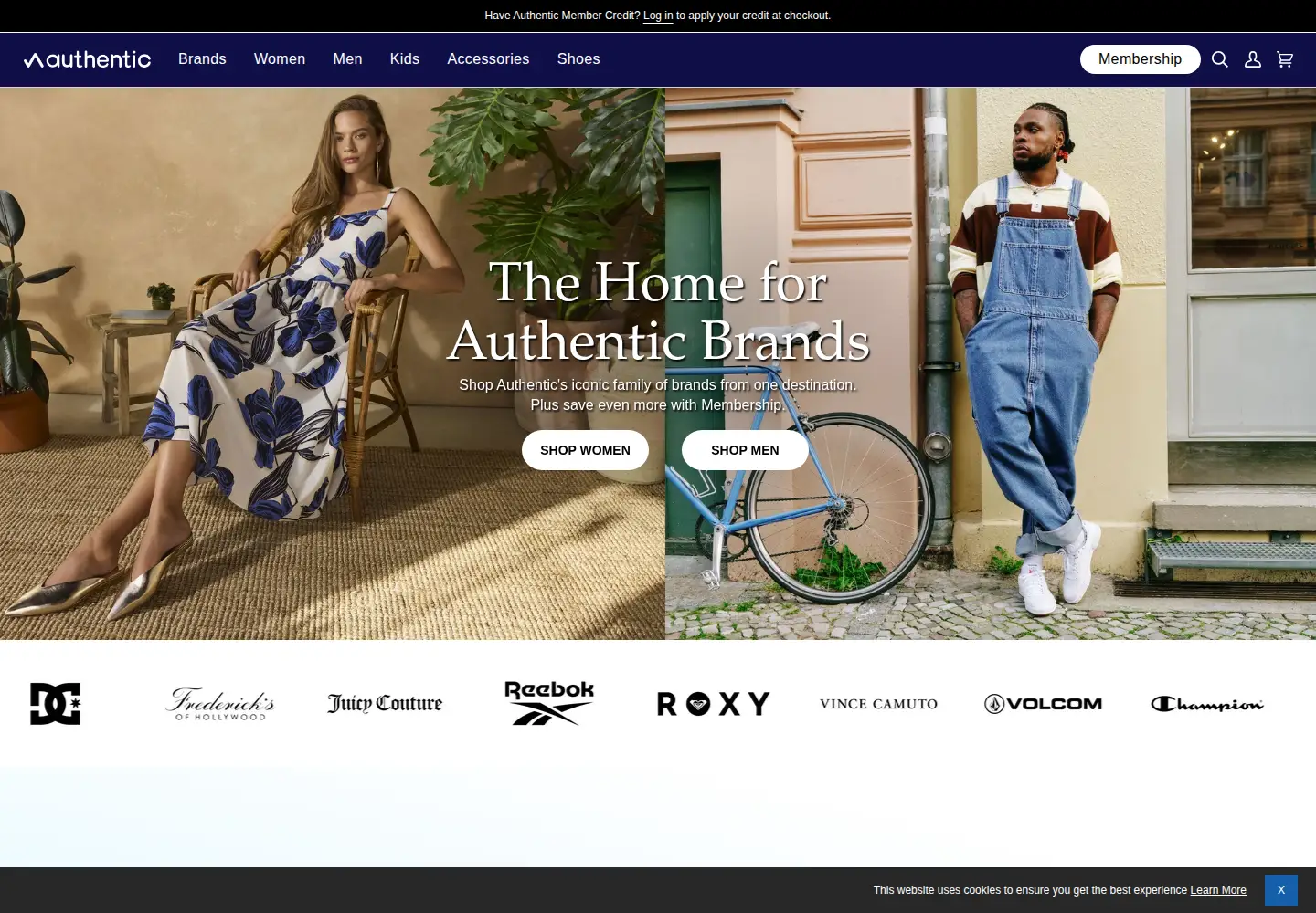 Screenshot of authentic.com