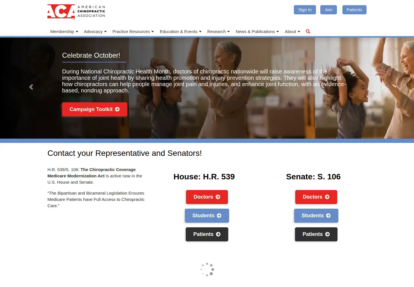 Screenshot of acatoday.org