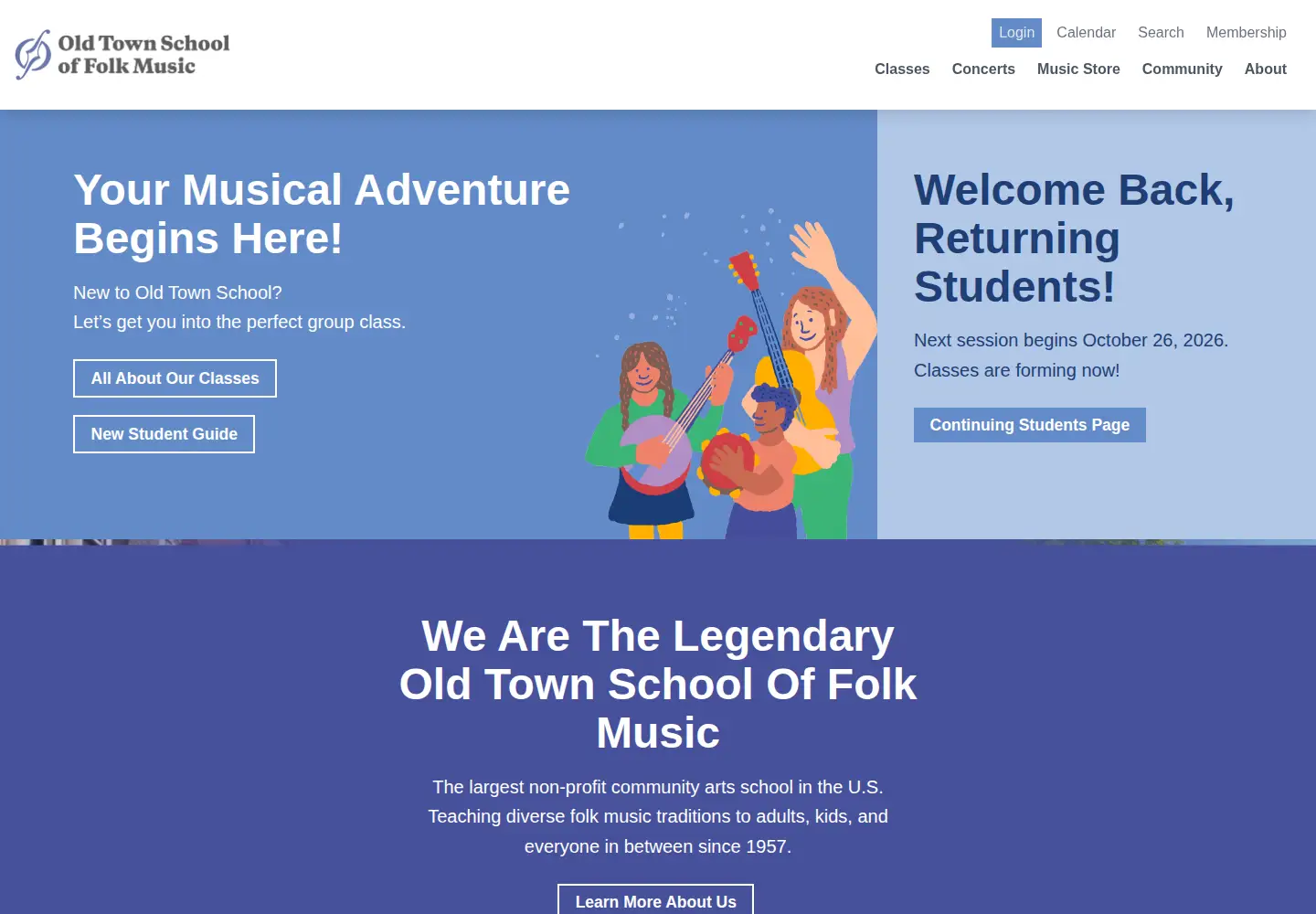 Screenshot of oldtownschool.org