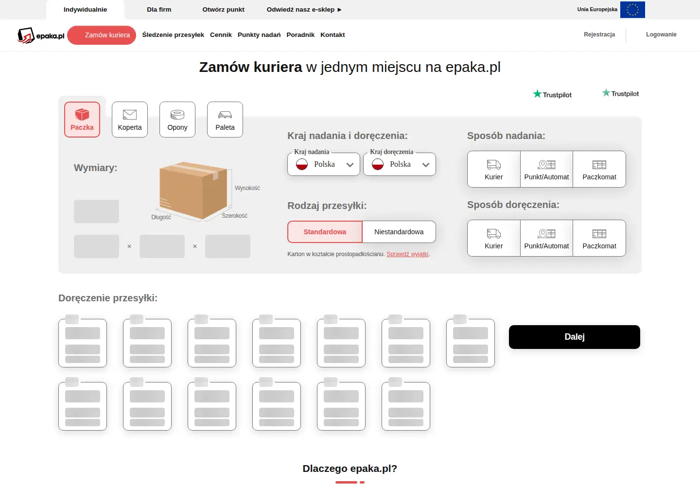 Screenshot of epaka.pl