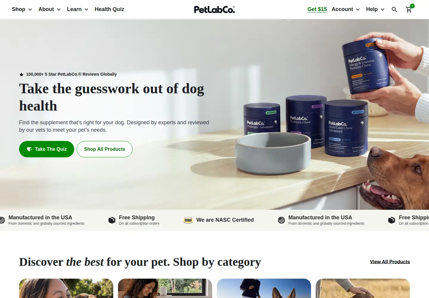 Screenshot of thepetlabco.com