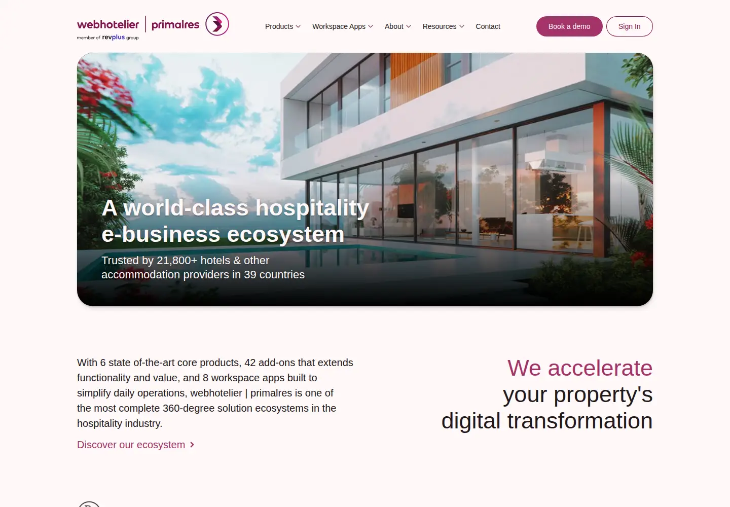 Screenshot of webhotelier.net