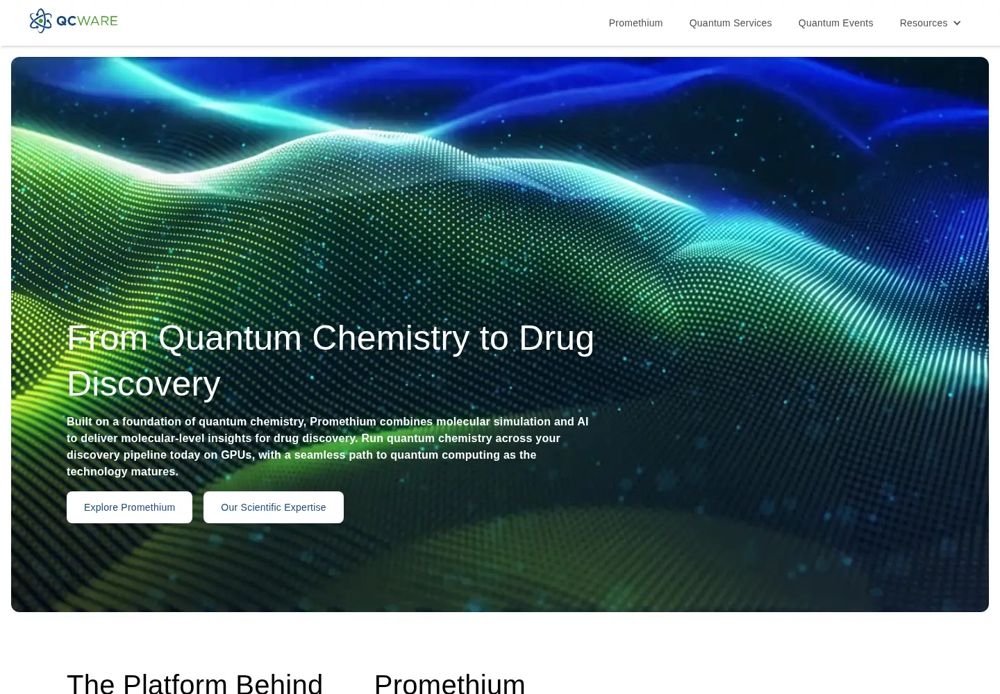 Screenshot of qcware.com