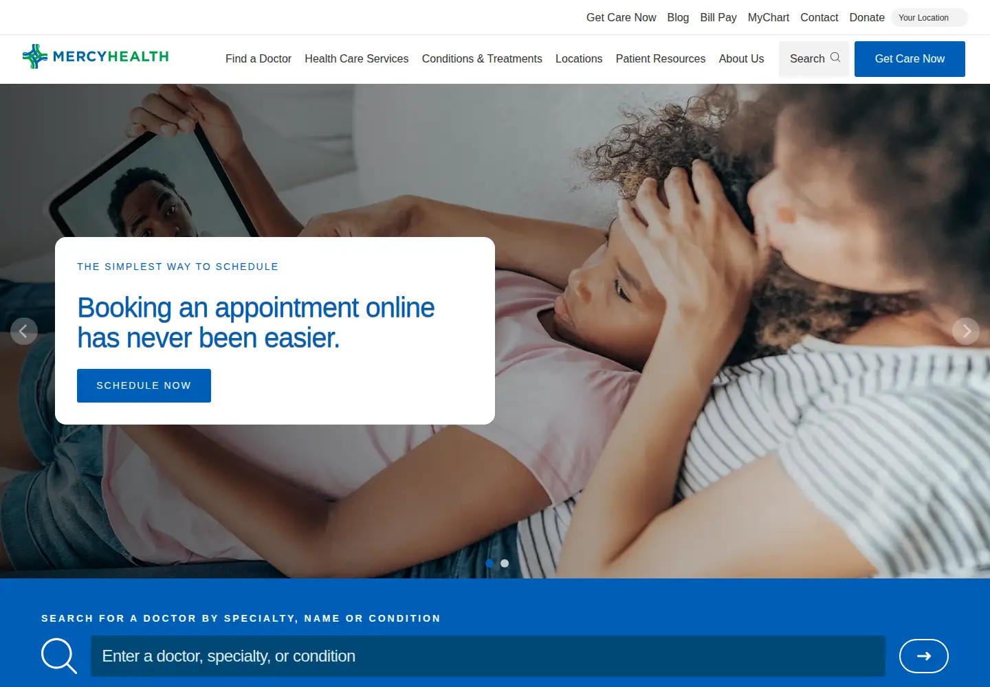 Screenshot of mercy.com