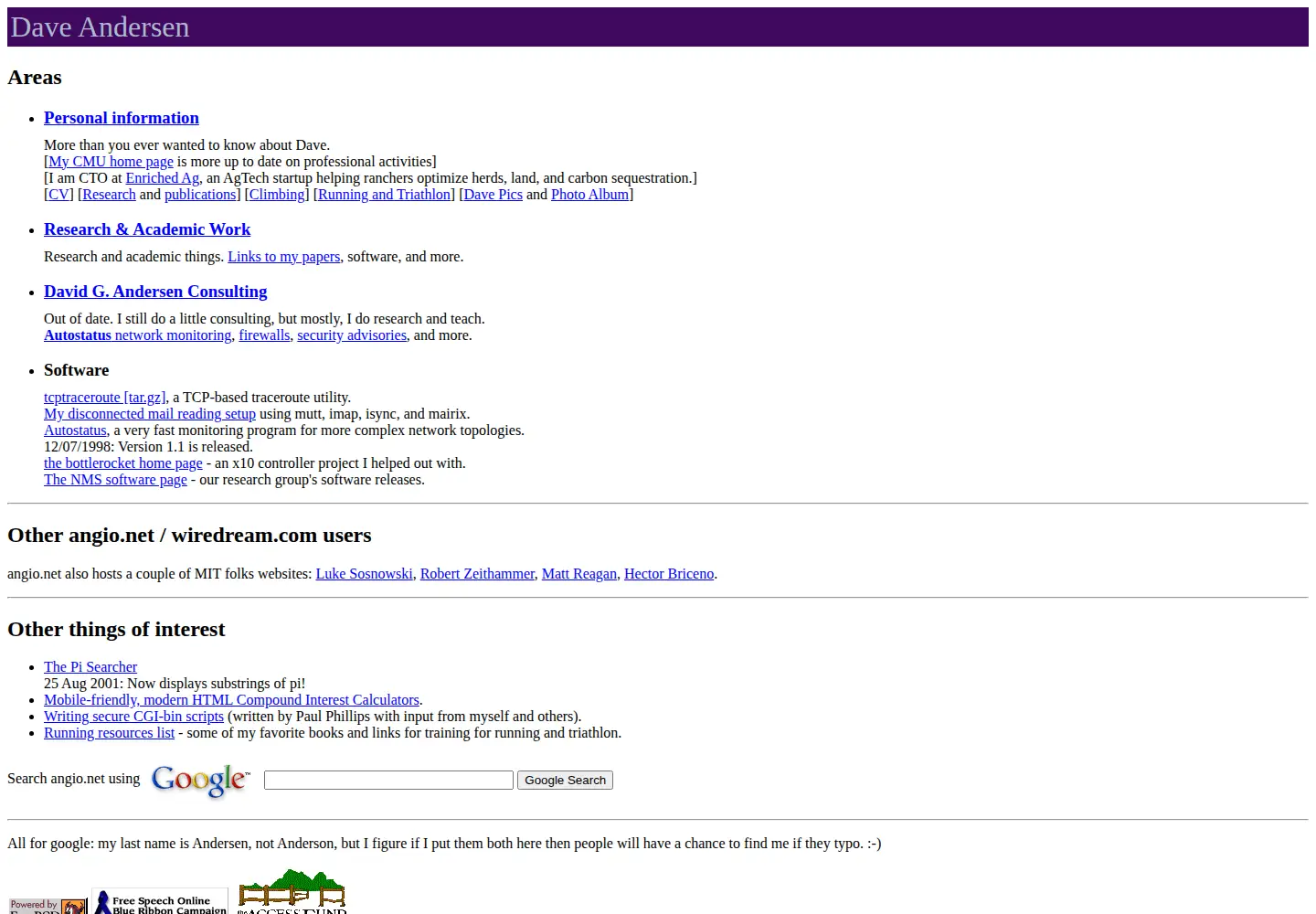 Screenshot of angio.net