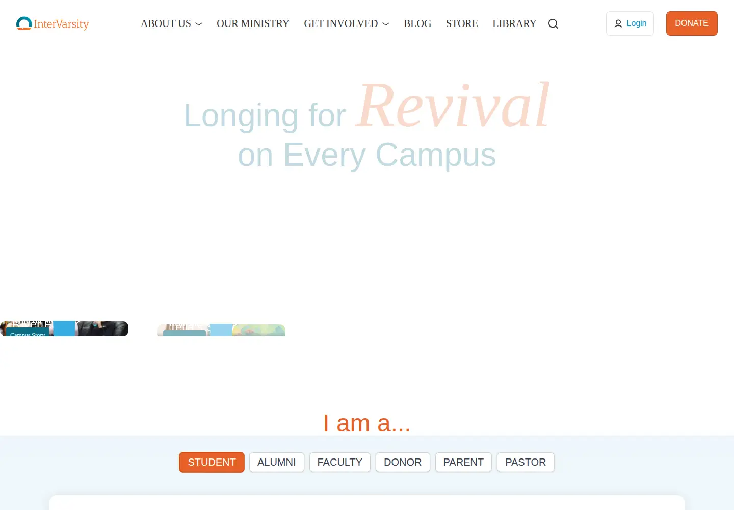 Screenshot of intervarsity.org