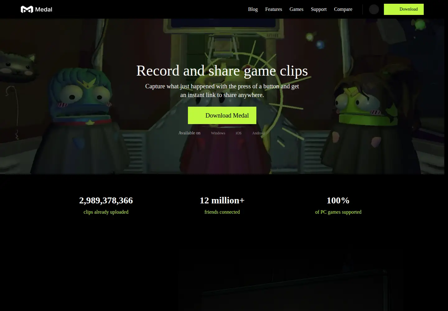 Screenshot of medal.tv