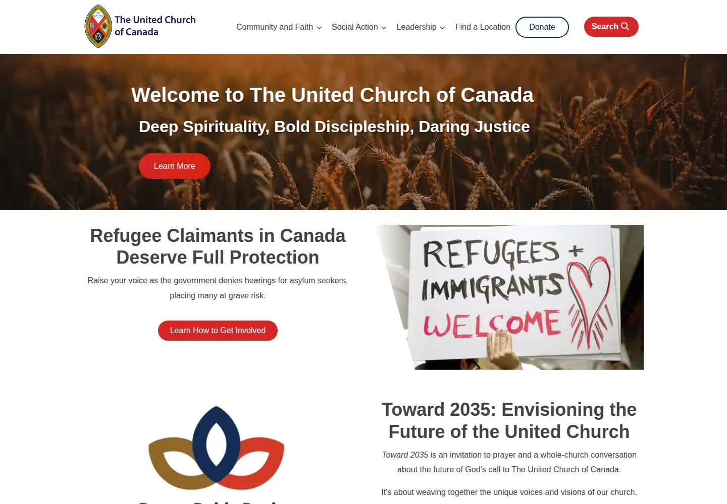 Screenshot of united-church.ca