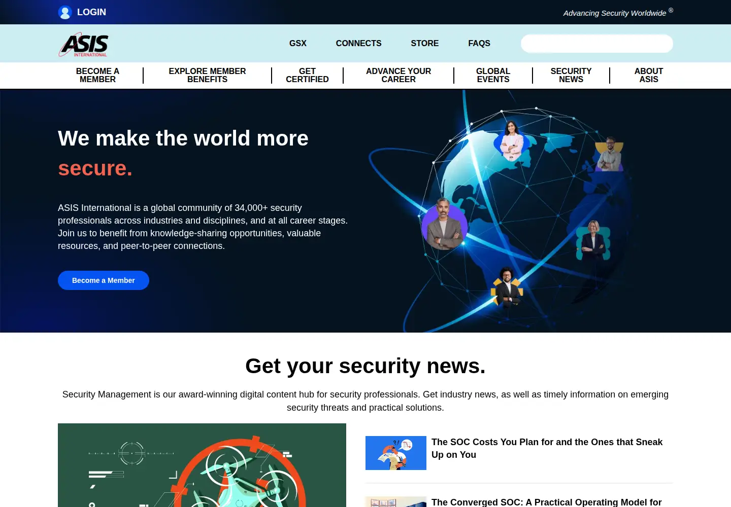 Screenshot of asis.org
