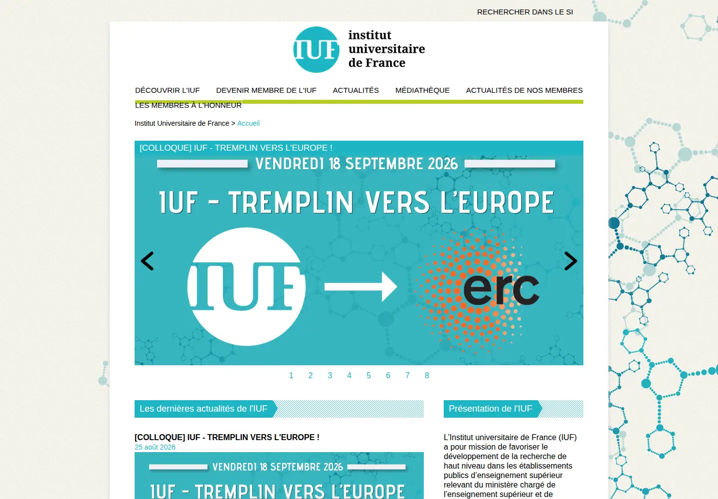 Screenshot of iufrance.fr
