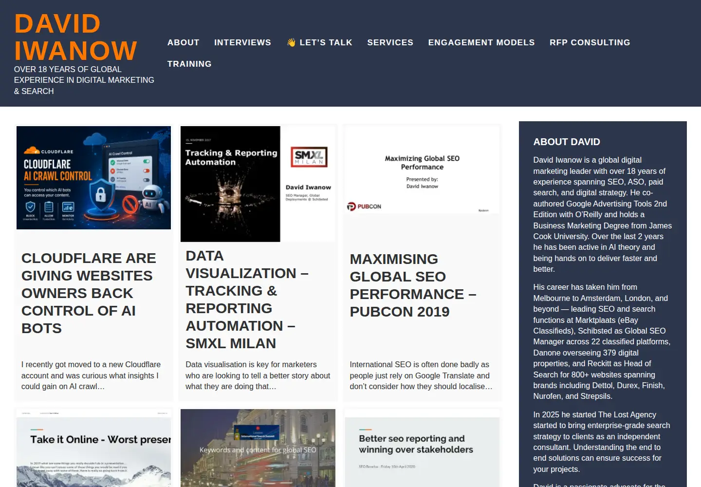 Screenshot of davidiwanow.com