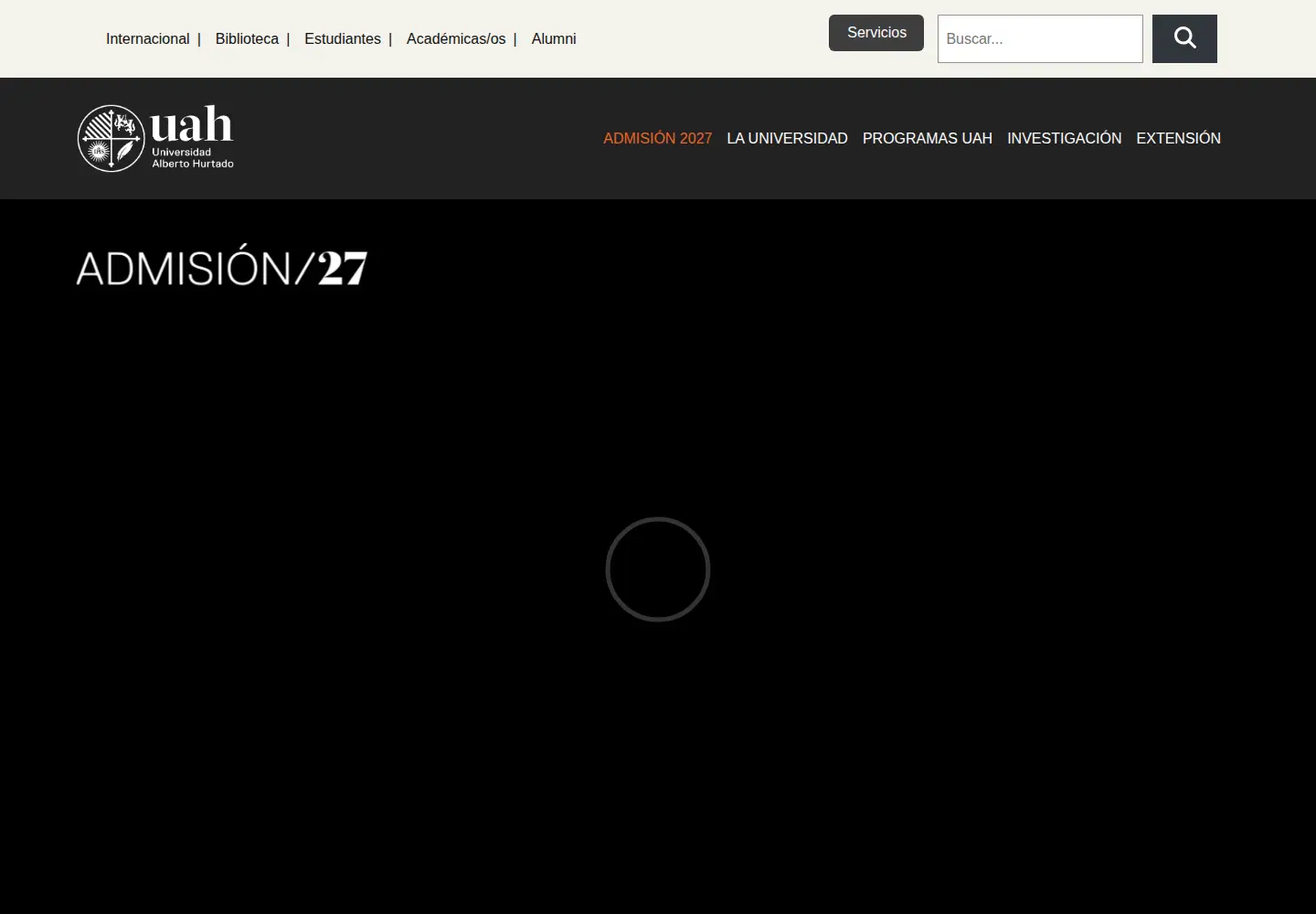 Screenshot of uahurtado.cl