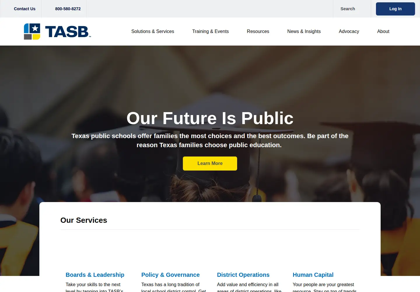 Screenshot of tasb.org