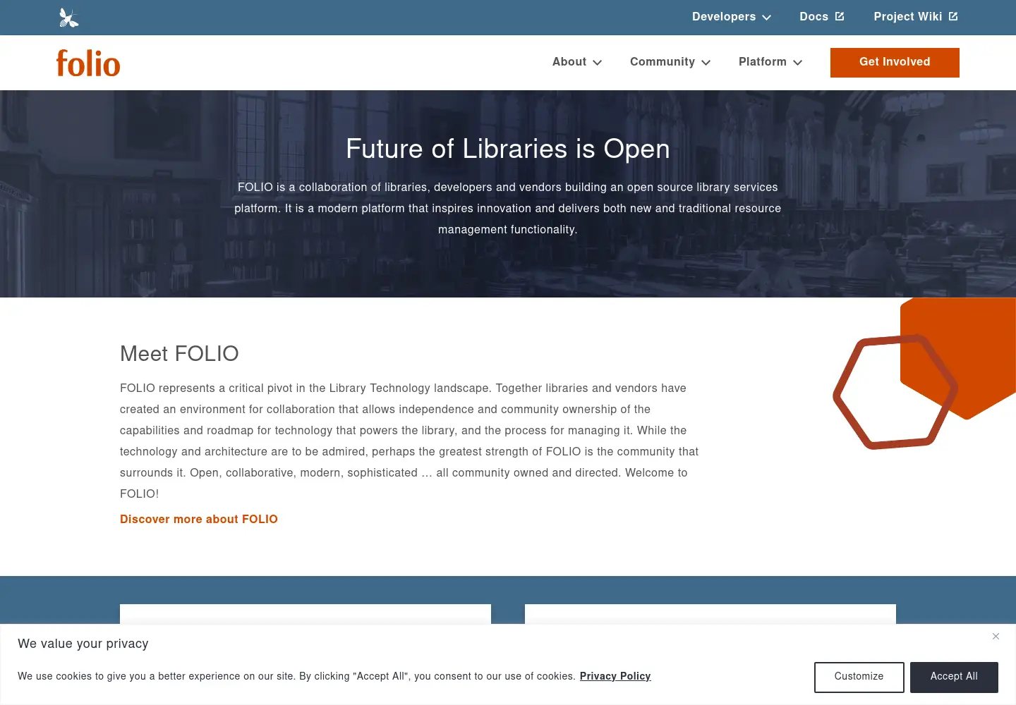 Screenshot of folio.org