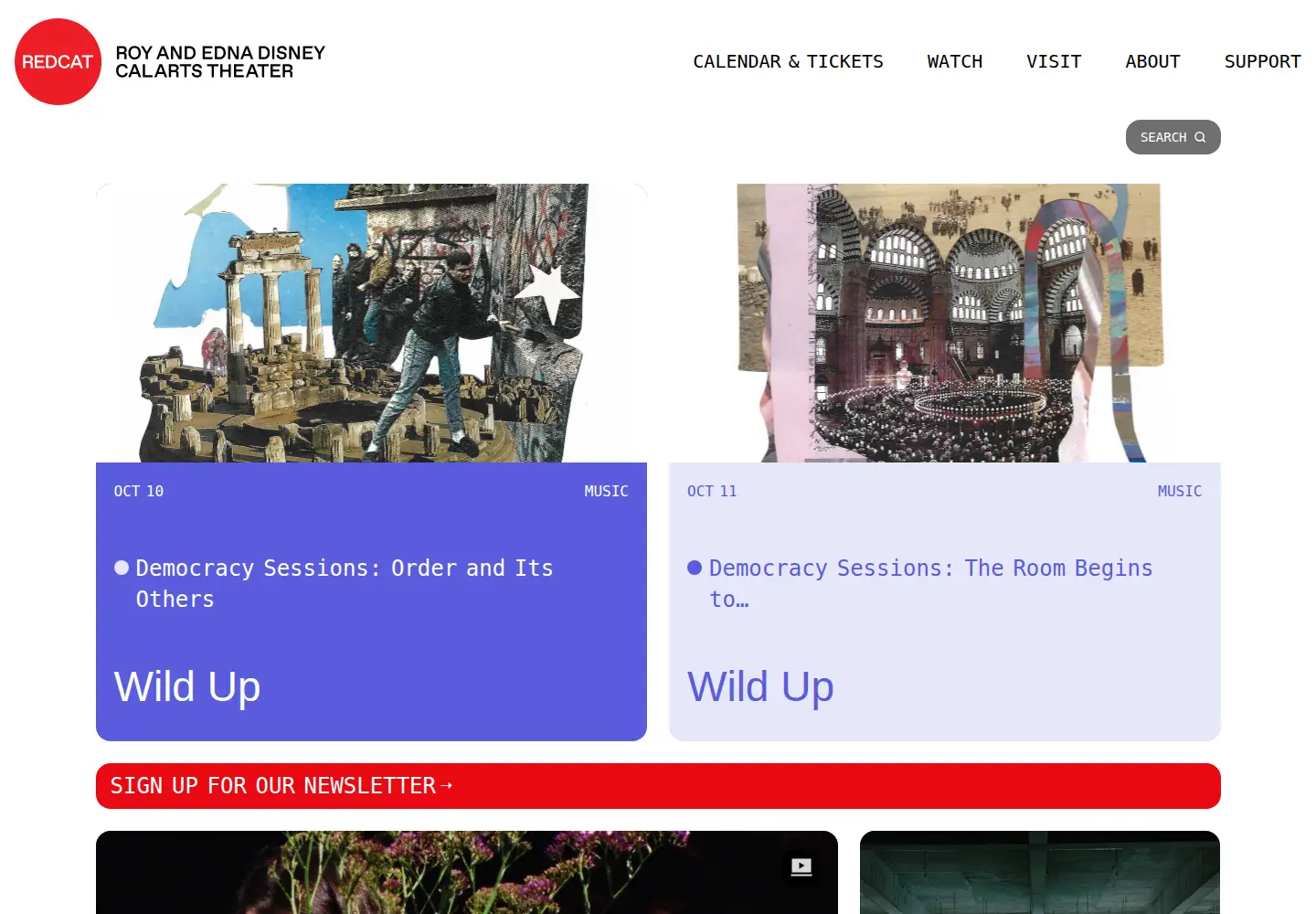 Captured homepage of redcat.org in the current scan