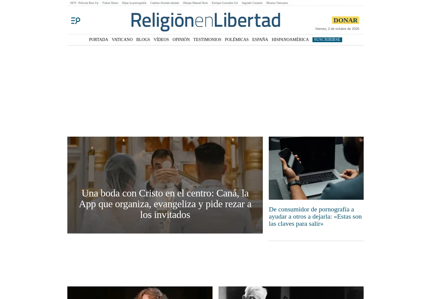 Screenshot of religionenlibertad.com
