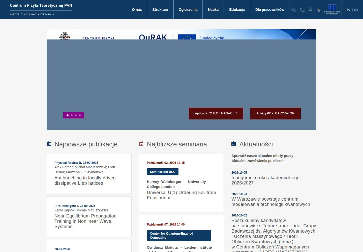 Screenshot of cft.edu.pl