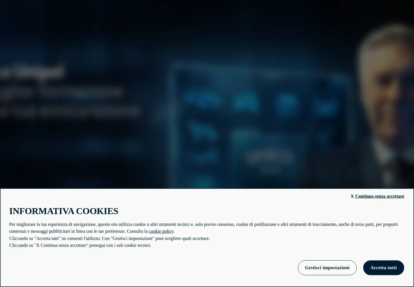 Screenshot of unipol.it