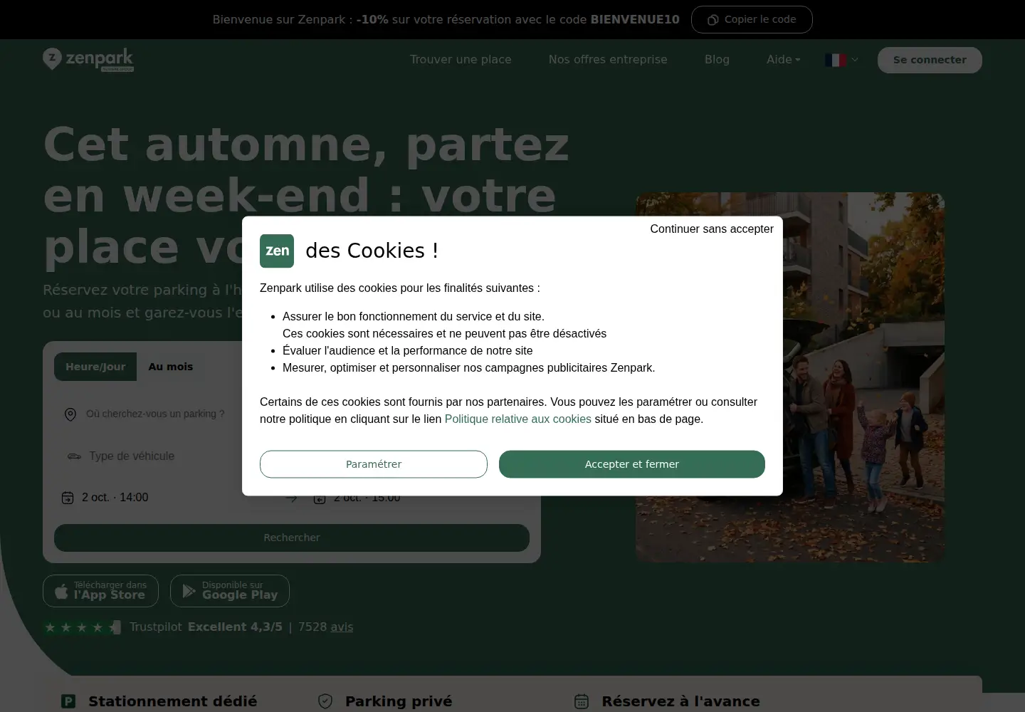 Screenshot of zenpark.com