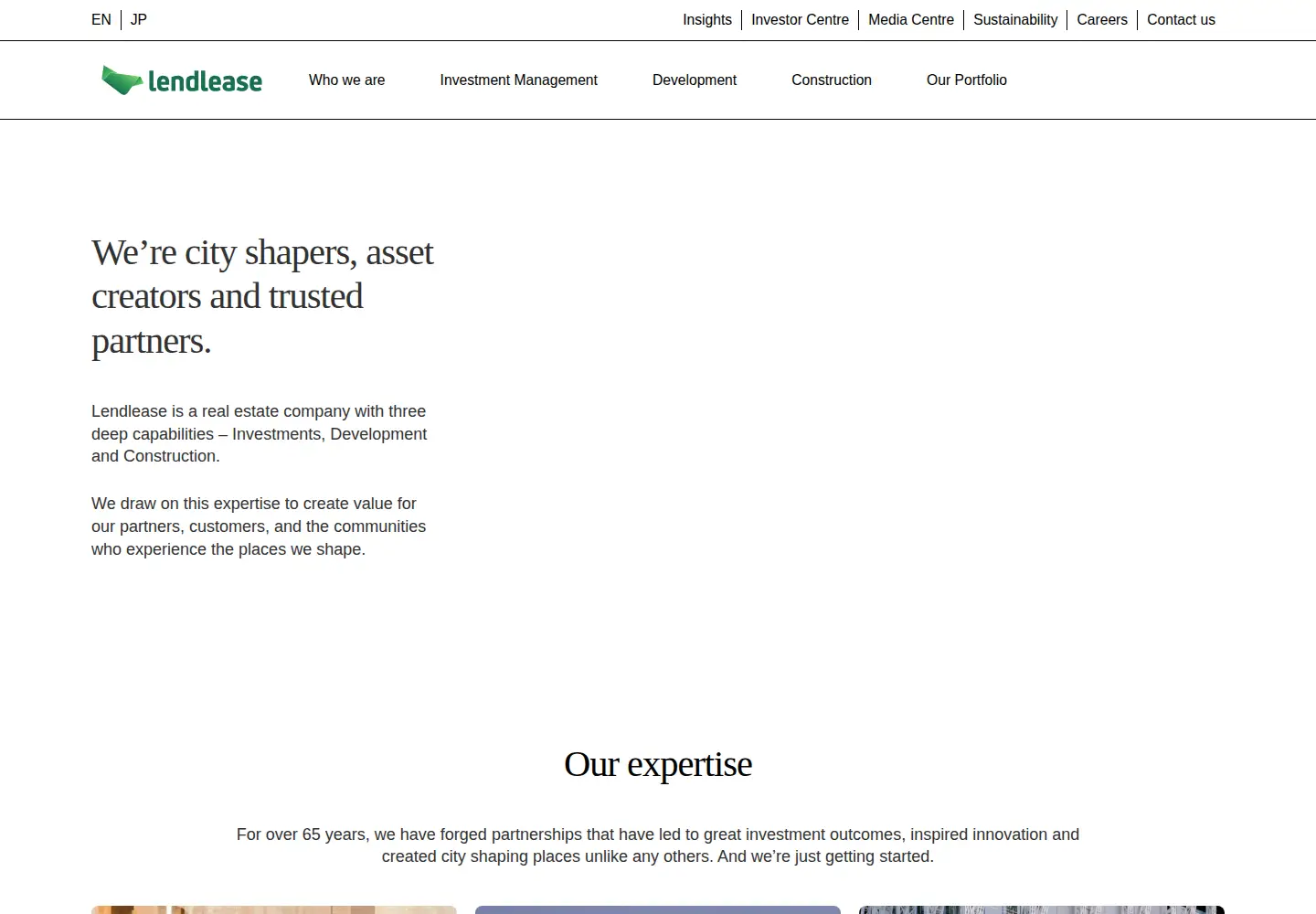 Screenshot of lendlease.com