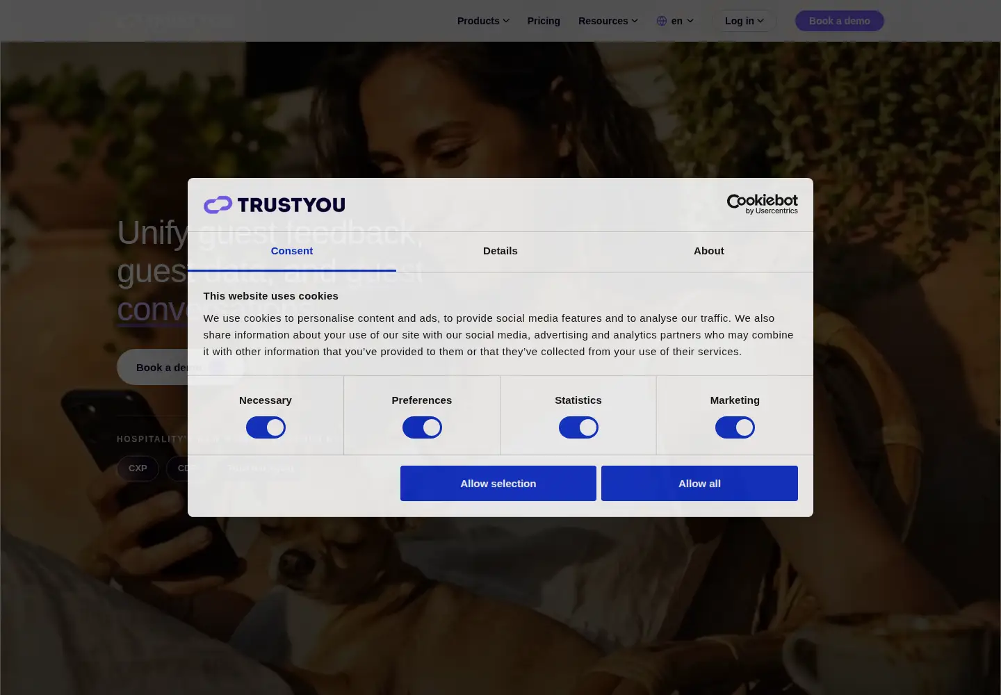 Screenshot of trustyou.com