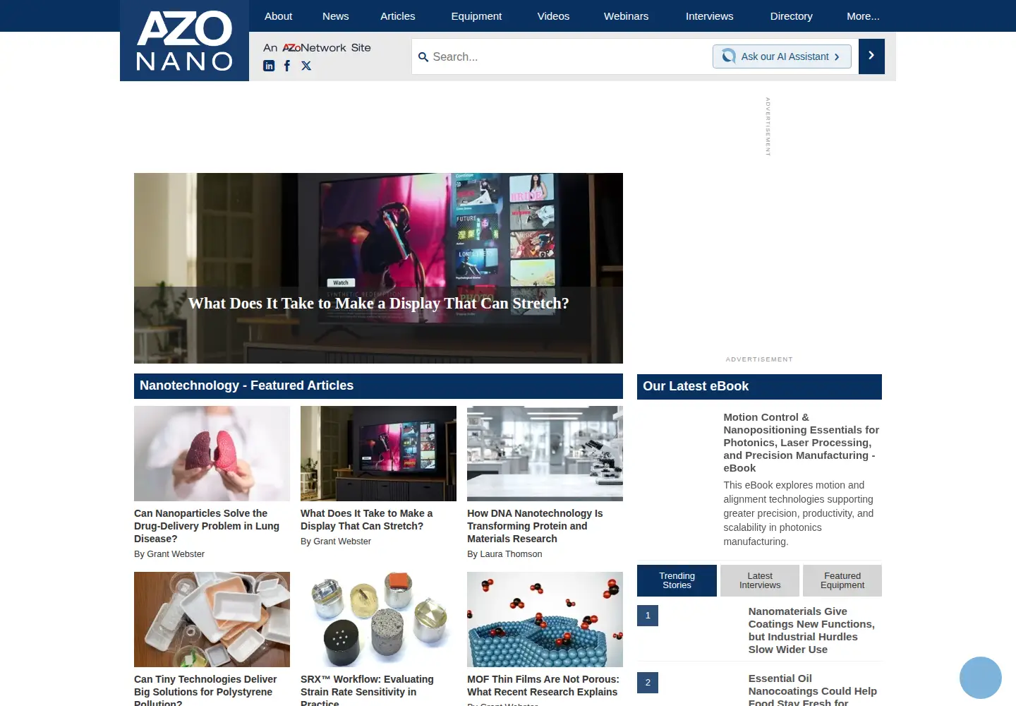 Screenshot of azonano.com
