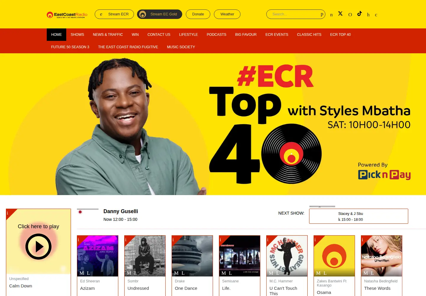 Screenshot of ecr.co.za