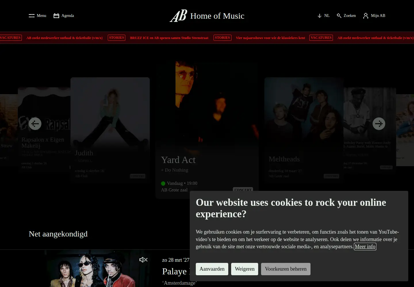 Screenshot of abconcerts.be