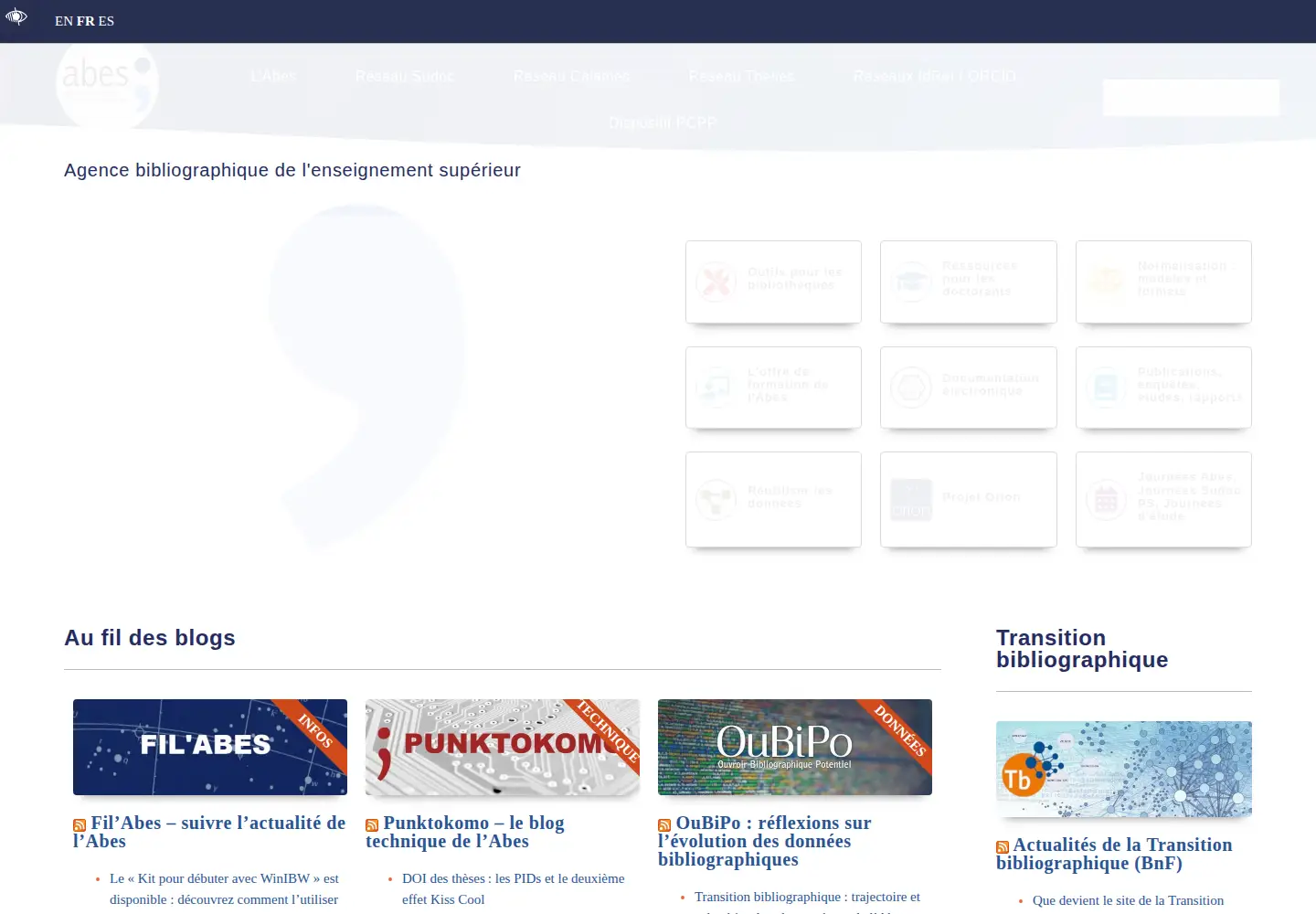 Screenshot of abes.fr