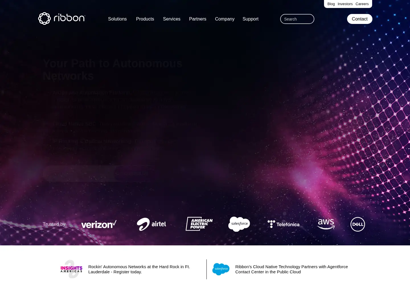 Screenshot of ribboncommunications.com