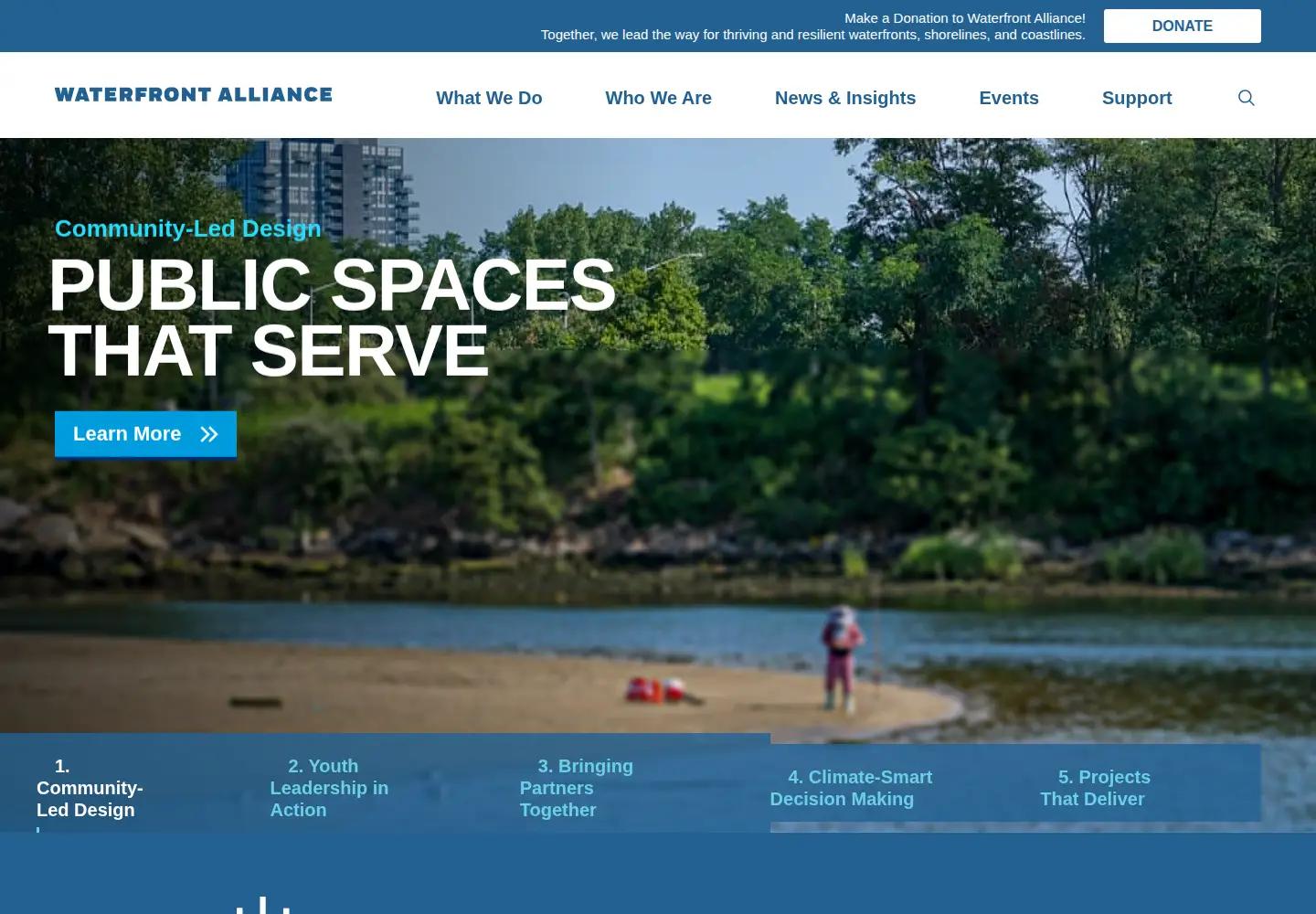 Screenshot of waterfrontalliance.org