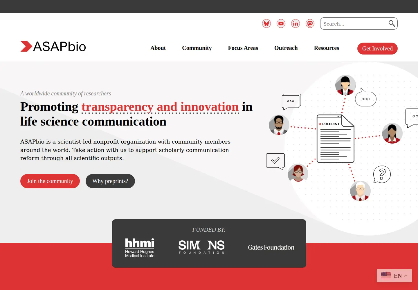 Screenshot of asapbio.org