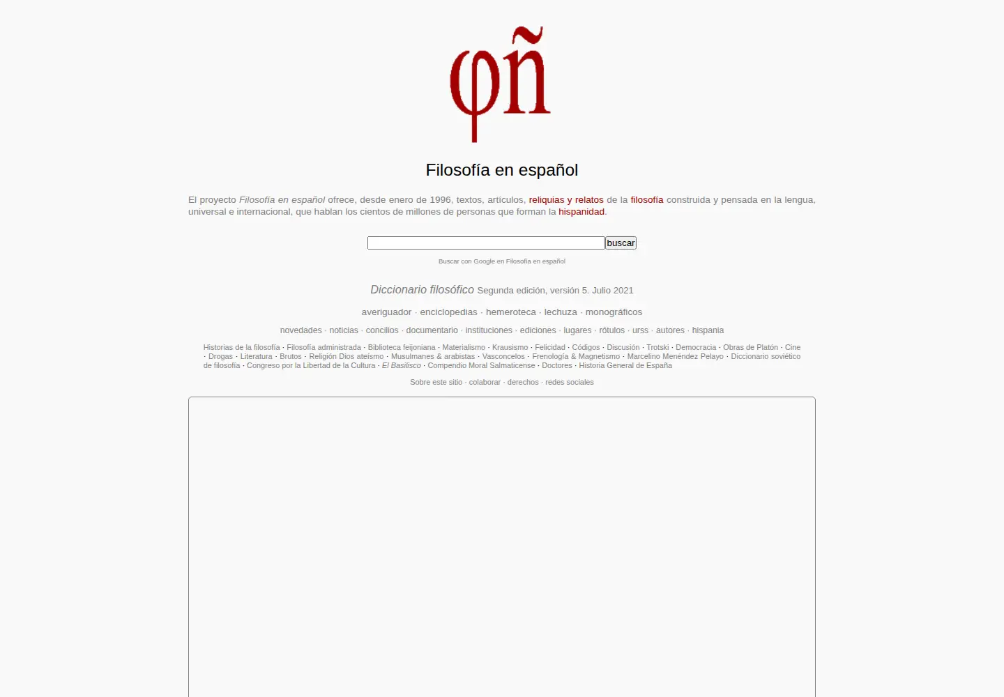 Screenshot of filosofia.org