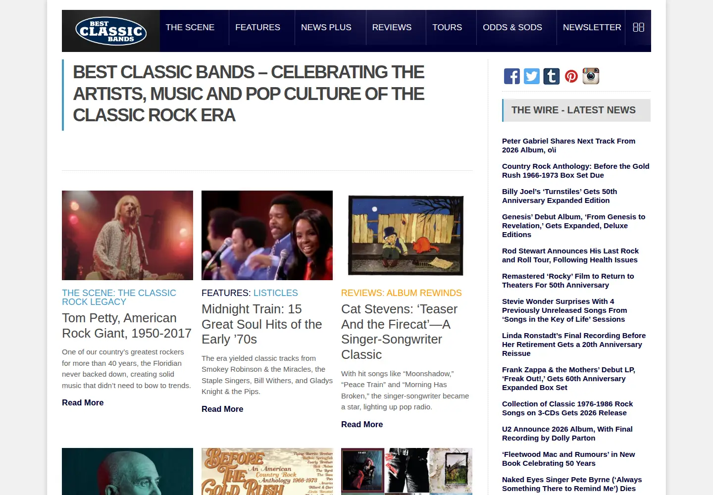Screenshot of bestclassicbands.com