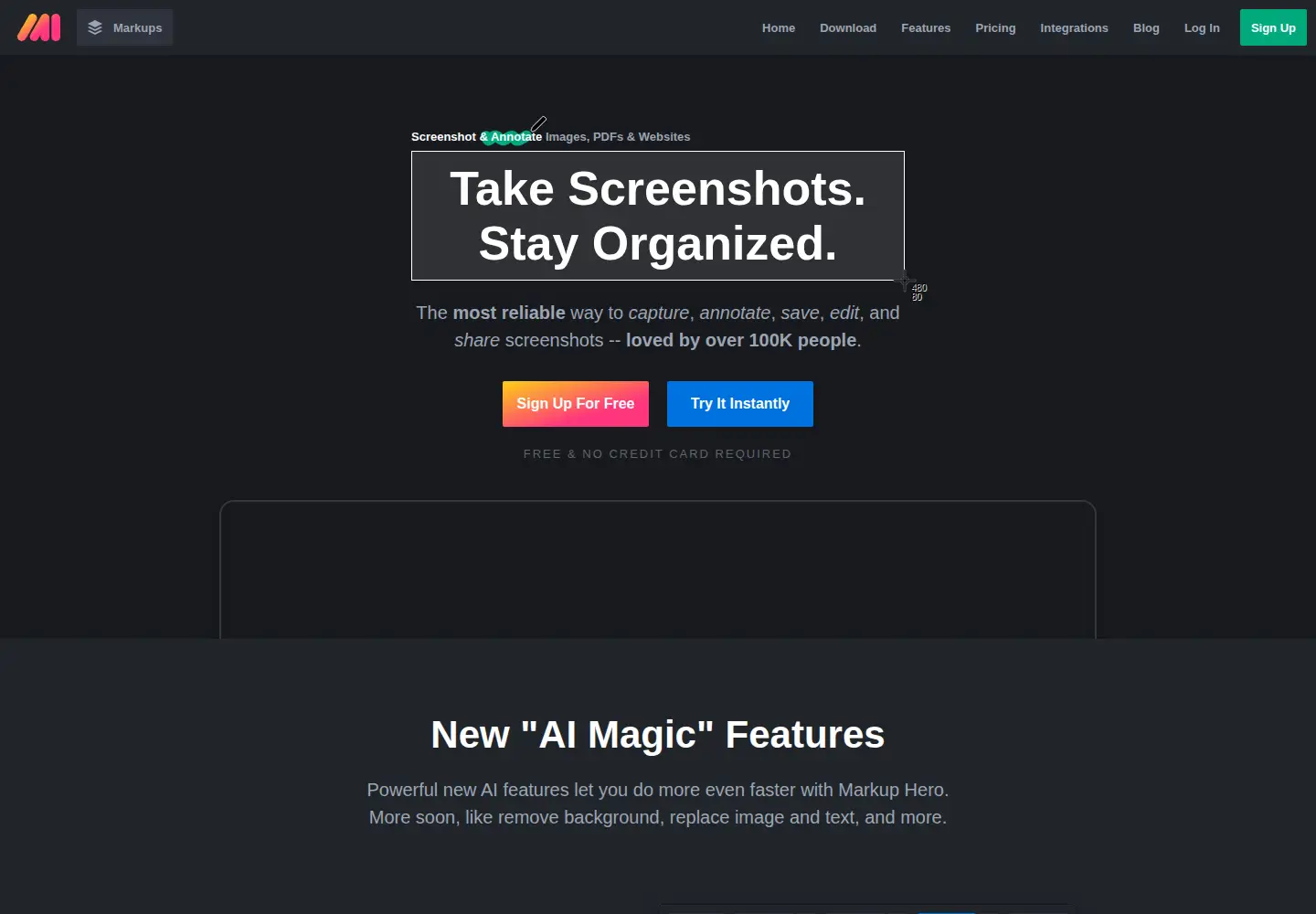 Screenshot of markuphero.com
