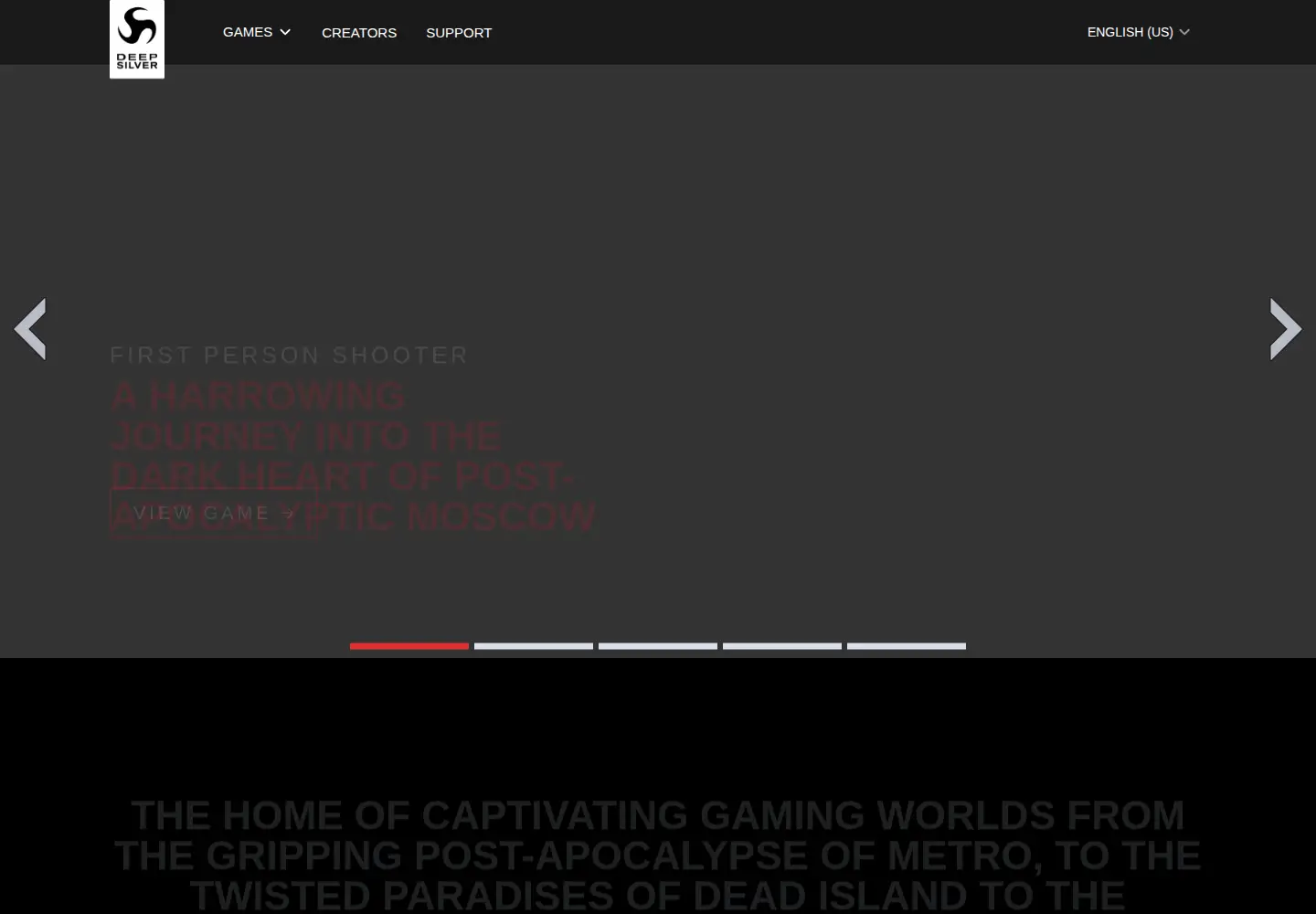Screenshot of deepsilver.com
